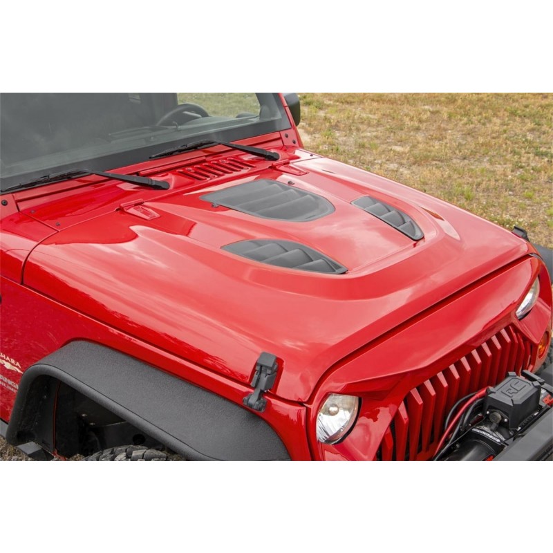 Rough Country Heat Dispersion Hood 07-18 Jeep Wrangler JK - Click Image to Close